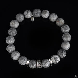 "Samsara" Grey Matte Picasso Jasper