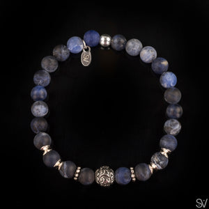 "Om Mani Padme Hum" Matte Sodalite