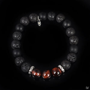 "Skull Heads" Mix Lava Onyx Tiger Eye
