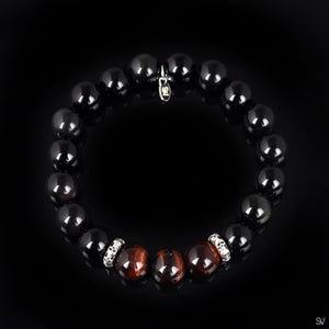 "Skull Heads" Mix Obsidian Tiger Eye