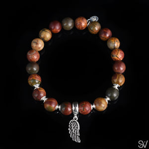 "Angel's wings" Multicolor Picasso Jasper