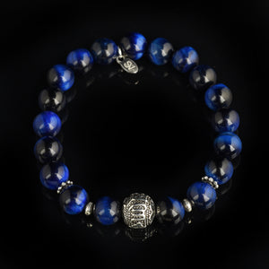 "Om Mani Padme Hum" Blue Tiger Eye