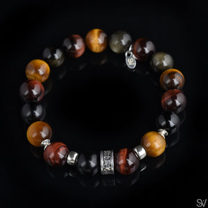 "Samsara" Tiger eye & Black Obsidian